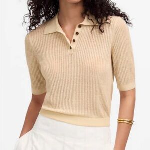 Madewell Cream Ribbed Sweater